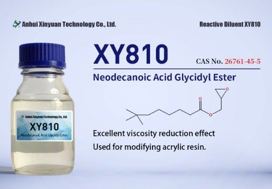 Neodecanoic Acid Glycydyl Ester XY810 CAS 26761-45-5 Penghilang di Lapisan Lantai Epoxy, Polyester atau Resin Akrilik Sintesis untuk Lapisan Reduceble Air, Sintesis Resin Alkyd