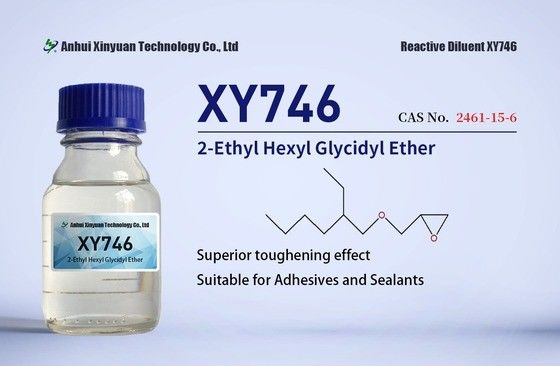 2-ETHYL HEXYL GLYCIDYL ETHERS XY746 XY746P CAS 2461-15-6, perekat, 100% COATING SOLID, LAMINATING, TOOLING, CURING AGENT ADDUCTS, CHEMICAL INTERMEDIATE FOR GRAFT POLYMERS, Low VOC PAIN