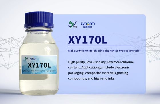 XY170L High Purity Low Chlorine Epoxy Resin CAS 28064-14-4 Formula Molekuler (C6H6O.C3H5ClO.CH2O) x, Poly Bisphenol F-co-epichlorohydrin Glycidyl End-capped